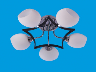 ЭкономСвет.Светильник космос  50226 / 5CR BK WT - Интернет-магазин бытовой техники, вентиляции, гигиенического оборудования Энерготехника, Екатеринбург