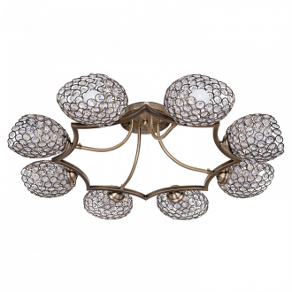 Потолочный светильник  ЭкономСвет 50226/8AB BK+CL - Интернет-магазин бытовой техники, вентиляции, гигиенического оборудования Энерготехника, Екатеринбург