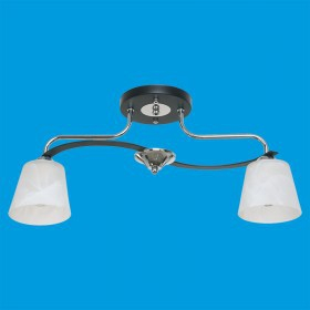 ЭкономСвет.Люстра модерн 50584 / 2CR + BK WT - Интернет-магазин бытовой техники, вентиляции, гигиенического оборудования Энерготехника, Екатеринбург