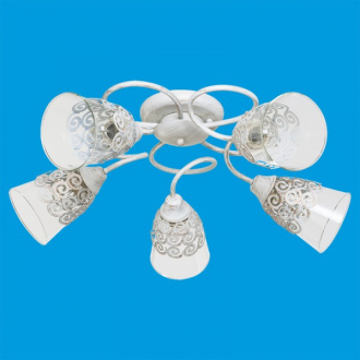 ЭкономСвет.Люстра 50617 / 5FGD + WT CL - Интернет-магазин бытовой техники, вентиляции, гигиенического оборудования Энерготехника, Екатеринбург