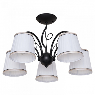 Люстра классическая  ЭкономСвет 50712/5BK WT - Интернет-магазин бытовой техники, вентиляции, гигиенического оборудования Энерготехника, Екатеринбург