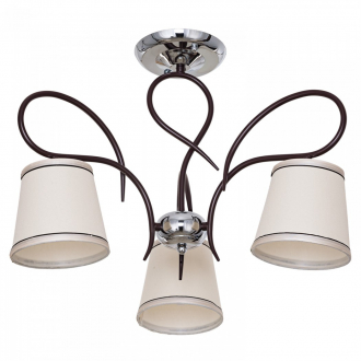 Люстра классическая  ЭкономСвет 50725/3CR+BR BEG - Интернет-магазин бытовой техники, вентиляции, гигиенического оборудования Энерготехника, Екатеринбург