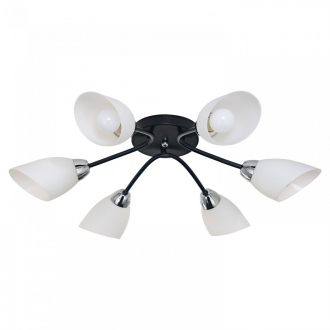 Потолочный светильник ЭкономСвет 50751/6CR+BK WT - Интернет-магазин бытовой техники, вентиляции, гигиенического оборудования Энерготехника, Екатеринбург