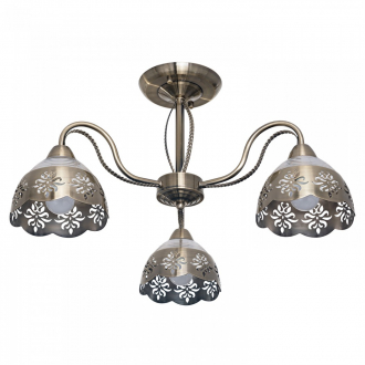 Люстра классическая  ЭкономСвет  50791/3AB WT+AB - Интернет-магазин бытовой техники, вентиляции, гигиенического оборудования Энерготехника, Екатеринбург