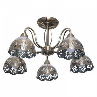 Люстра классическая  ЭкономСвет  50791/5AB WT+AB - Интернет-магазин бытовой техники, вентиляции, гигиенического оборудования Энерготехника, Екатеринбург