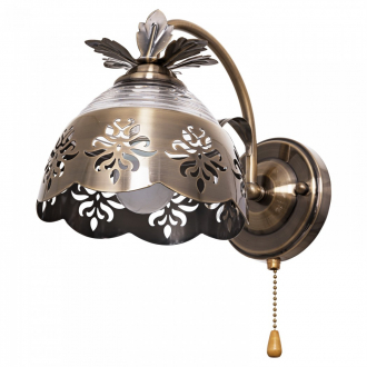 ЭкономСвет.Бра классика 	50808/1wAB AB+CL - Интернет-магазин бытовой техники, вентиляции, гигиенического оборудования Энерготехника, Екатеринбург