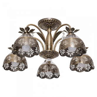 Люстра классическая  ЭкономСвет 50808/5AB AB+CL - Интернет-магазин бытовой техники, вентиляции, гигиенического оборудования Энерготехника, Екатеринбург