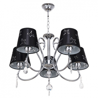 Люстра классическая с хрусталем ЭкономСвет 51317/5CR BK - Интернет-магазин бытовой техники, вентиляции, гигиенического оборудования Энерготехника, Екатеринбург