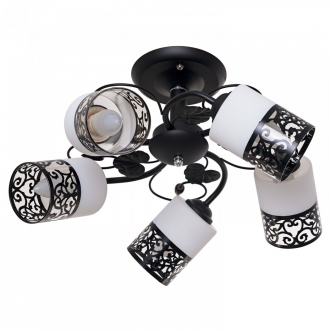 Потолочный светильник ЭкономСвет 5154/5BK WT - Интернет-магазин бытовой техники, вентиляции, гигиенического оборудования Энерготехника, Екатеринбург