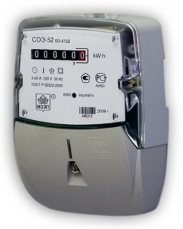 Счётчик электрической энергии однофазный СОЭ-52/60-41Ш - Интернет-магазин бытовой техники, вентиляции, гигиенического оборудования Энерготехника, Екатеринбург