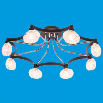 ЭкономСвет.Люстра 56161 / 8CR + BK CL - Интернет-магазин бытовой техники, вентиляции, гигиенического оборудования Энерготехника, Екатеринбург