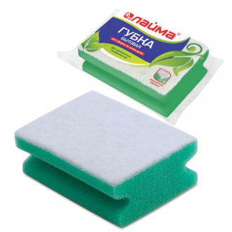 ЛАЙМА Губка бытовая для уборки, чистящий слой для деликатных поверхностей, профильная, 48х120х86 - Интернет-магазин бытовой техники, вентиляции, гигиенического оборудования Энерготехника, Екатеринбург