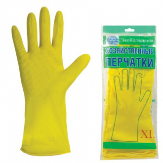 ЭКОКОЛЛЕКЦИЯ Перчатки хозяйственные латексные "Эконом" без х/б напыления рифленная ладонь размер XL - Интернет-магазин бытовой техники, вентиляции, гигиенического оборудования Энерготехника, Екатеринбург