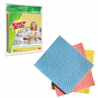 Салфетки универсальные SCOTCH-BRITE, комплект 3 шт., "Плюс", целлюлоза, впитывающие, 18х20 см - Интернет-магазин бытовой техники, вентиляции, гигиенического оборудования Энерготехника, Екатеринбург