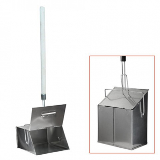 Совок для мусора металлический, с крышкой-ловушкой, 24х29 см, с деревянной ручкой 75 см 603586 - Интернет-магазин бытовой техники, вентиляции, гигиенического оборудования Энерготехника, Екатеринбург