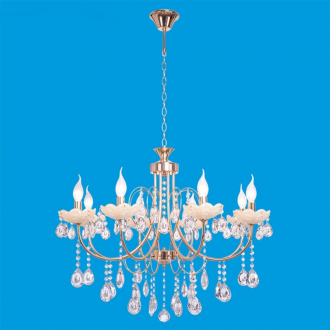 ЭкономСвет.Люстра потолочная классика с хрусталем 6047 / 8FGD + BEG WT - Интернет-магазин бытовой техники, вентиляции, гигиенического оборудования Энерготехника, Екатеринбург