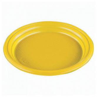 СТИРОЛПЛАСТ Одноразовые тарелки комплект 100шт "Эконом" плоские d-165мм полистирол (ПС) желтые - Интернет-магазин бытовой техники, вентиляции, гигиенического оборудования Энерготехника, Екатеринбург