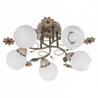 Потолочный светильник ЭкономСвет 6064M/5AB+BEG WT - Интернет-магазин бытовой техники, вентиляции, гигиенического оборудования Энерготехника, Екатеринбург