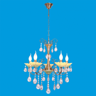 ЭкономСвет.Люстра потолочная классика с хрусталем 6069 / 5AB + GN WT - Интернет-магазин бытовой техники, вентиляции, гигиенического оборудования Энерготехника, Екатеринбург