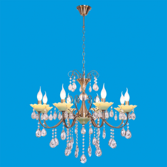ЭкономСвет.Люстра потолочная классика с хрусталем 6069 / 8AB + GN WT - Интернет-магазин бытовой техники, вентиляции, гигиенического оборудования Энерготехника, Екатеринбург