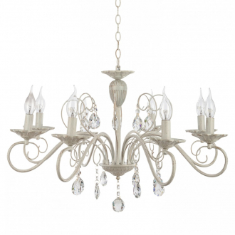 Люстра классическая с хрусталем ЭкономСвет 6108/8WT WT - Интернет-магазин бытовой техники, вентиляции, гигиенического оборудования Энерготехника, Екатеринбург