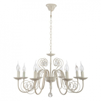 ЭкономСвет.Люстра потолочная классика с хрусталем 6109/8WT WT - Интернет-магазин бытовой техники, вентиляции, гигиенического оборудования Энерготехника, Екатеринбург