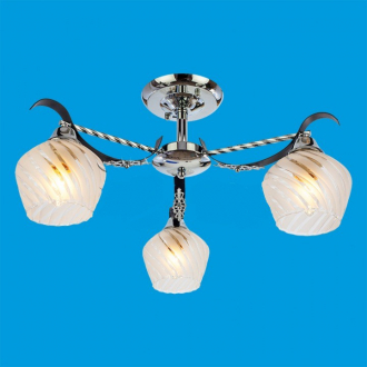 ЭкономСвет Светильник 6125 / 3CR + BK WT - Интернет-магазин бытовой техники, вентиляции, гигиенического оборудования Энерготехника, Екатеринбург