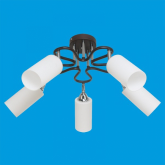 Потолочный светильник  ЭкономСвет 6163/5CR+BR WT - Интернет-магазин бытовой техники, вентиляции, гигиенического оборудования Энерготехника, Екатеринбург