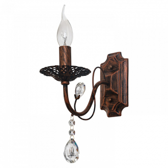 Бра классическое с хрусталем ЭкономСвет 6220/1wBR+WT - Интернет-магазин бытовой техники, вентиляции, гигиенического оборудования Энерготехника, Екатеринбург