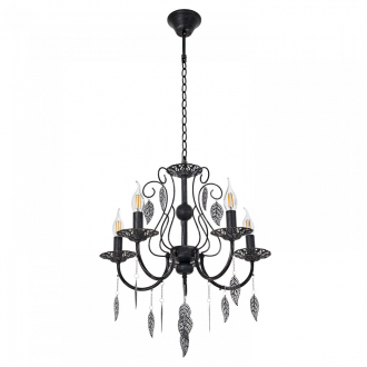 Люстра классическая  ЭкономСвет 6327/5BK+SV - Интернет-магазин бытовой техники, вентиляции, гигиенического оборудования Энерготехника, Екатеринбург