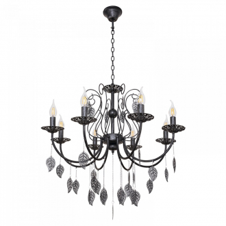 Люстра классическая  ЭкономСвет 6327/8BK+SV - Интернет-магазин бытовой техники, вентиляции, гигиенического оборудования Энерготехника, Екатеринбург