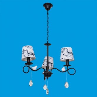 ЭкономСвет.Люстра потолочная классика с хрусталем 6368 / 3BK PNT - Интернет-магазин бытовой техники, вентиляции, гигиенического оборудования Энерготехника, Екатеринбург