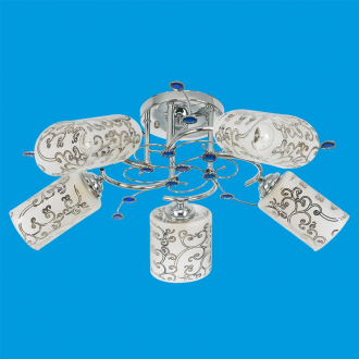 ЭкономСвет.Светильник эконом 6519 / 5B CH + BL - Интернет-магазин бытовой техники, вентиляции, гигиенического оборудования Энерготехника, Екатеринбург