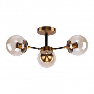 Потолочный светильник ЭкономСвет 20713/3GD+BK AMB - Интернет-магазин бытовой техники, вентиляции, гигиенического оборудования Энерготехника, Екатеринбург