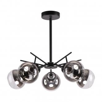 Потолочный светильник  ЭкономСвет 40218/5CR+BK GR - Интернет-магазин бытовой техники, вентиляции, гигиенического оборудования Энерготехника, Екатеринбург