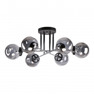 Потолочный светильник  ЭкономСвет 40221/6CR+BK GR - Интернет-магазин бытовой техники, вентиляции, гигиенического оборудования Энерготехника, Екатеринбург