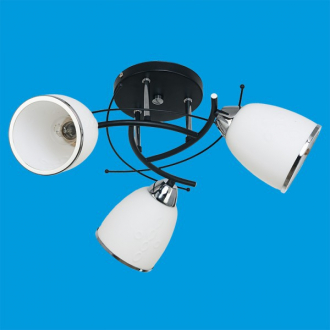 ЭкономСвет.Светильник эконом 7031 / 3BK + CH WT - Интернет-магазин бытовой техники, вентиляции, гигиенического оборудования Энерготехника, Екатеринбург