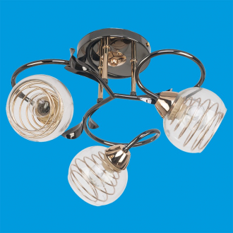 ЭкономСвет.Светильник эконом 70346 / 3BK + GD CL - Интернет-магазин бытовой техники, вентиляции, гигиенического оборудования Энерготехника, Екатеринбург