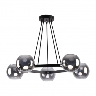 Потолочный светильник  ЭкономСвет 51527/5CR+BK GR - Интернет-магазин бытовой техники, вентиляции, гигиенического оборудования Энерготехника, Екатеринбург