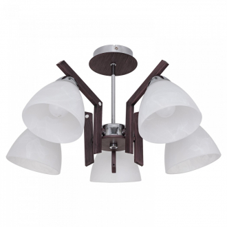 Люстра классическая  ЭкономСвет 7112/5CR+BR WT - Интернет-магазин бытовой техники, вентиляции, гигиенического оборудования Энерготехника, Екатеринбург