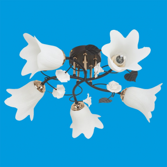 ЭкономСвет.Светильник эконом 7319 / 5BK + GD WT - Интернет-магазин бытовой техники, вентиляции, гигиенического оборудования Энерготехника, Екатеринбург