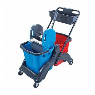 Тележка 2-х ведерная (СК756) Усиленная пластиковая основа с отжимом и корзинкой. 2*25л СК756 - Интернет-магазин бытовой техники, вентиляции, гигиенического оборудования Энерготехника, Екатеринбург