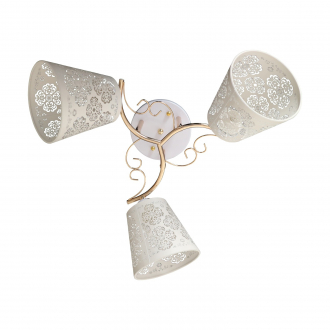 Потолочный светильник ЭкономСвет 10102/3WT+GD WT - Интернет-магазин бытовой техники, вентиляции, гигиенического оборудования Энерготехника, Екатеринбург