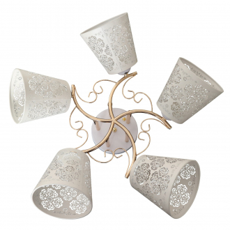 Потолочный светильник ЭкономСвет 10102/5WT+GD WT - Интернет-магазин бытовой техники, вентиляции, гигиенического оборудования Энерготехника, Екатеринбург