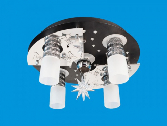 ЭкономСвет.Светильник космос  8153 / 4 + 1BK CR RC WTLED - Интернет-магазин бытовой техники, вентиляции, гигиенического оборудования Энерготехника, Екатеринбург