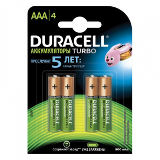 DURACELL Батареи аккумуляторные AAA, Ni-Mh, заряженные, 4 шт., 850 mAh, в блистере, 1,2 В, 81546826 - Интернет-магазин бытовой техники, вентиляции, гигиенического оборудования Энерготехника, Екатеринбург