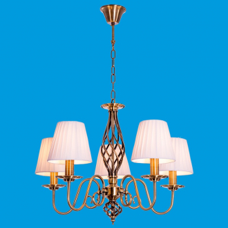ЭкономСвет.Люстра 82030BR / 5P WT - Интернет-магазин бытовой техники, вентиляции, гигиенического оборудования Энерготехника, Екатеринбург