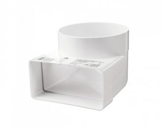 VENTS Соединительное колено плоских-круглых каналов 521 б/я (55*110, 100 мм) - Интернет-магазин бытовой техники, вентиляции, гигиенического оборудования Энерготехника, Екатеринбург