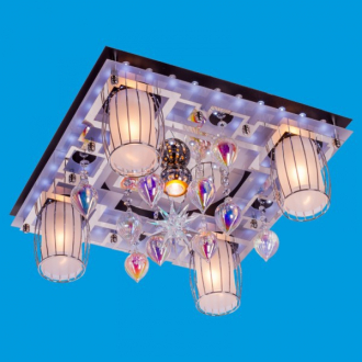 ЭкономСвет.Светильник космос  8265 / 4 + 1BK + CR RC WT LED - Интернет-магазин бытовой техники, вентиляции, гигиенического оборудования Энерготехника, Екатеринбург