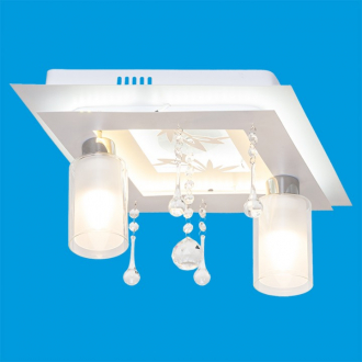 ЭкономСвет.Светильник космос  8442 / 2WT RC WT + CL YLWTLED - Интернет-магазин бытовой техники, вентиляции, гигиенического оборудования Энерготехника, Екатеринбург